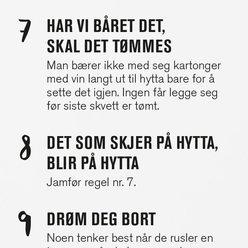 PAKKEPRIS Fjellvett og Hyttereglene