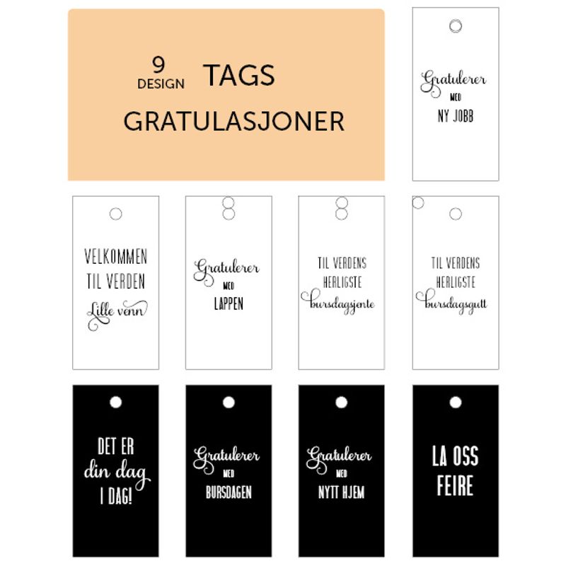 9 design - Gratulasjoner