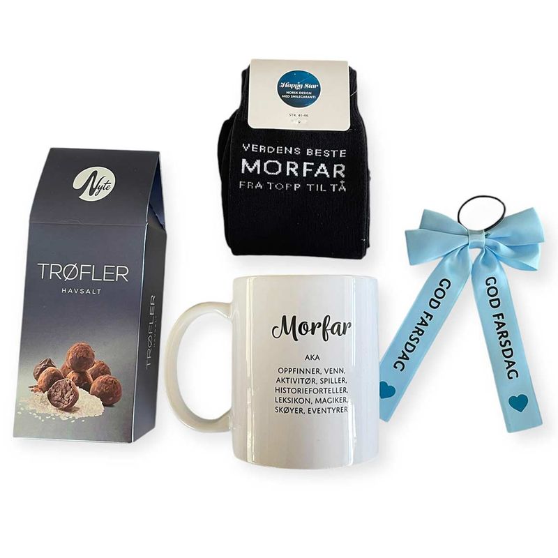 Morfar aka med sjokoladetrøfler