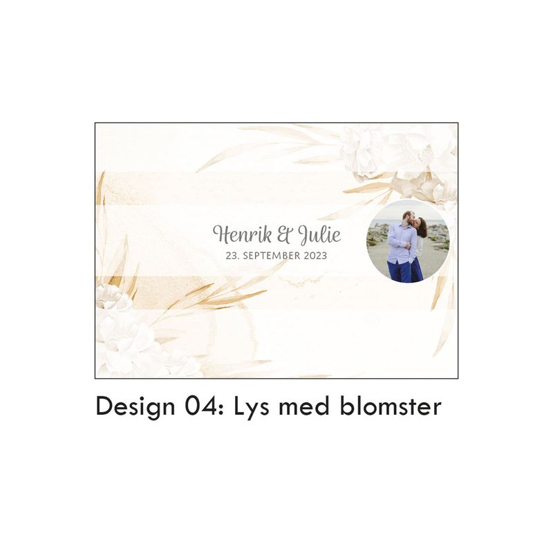 Kinder omslag bryllup med personlig bilde/tekst 