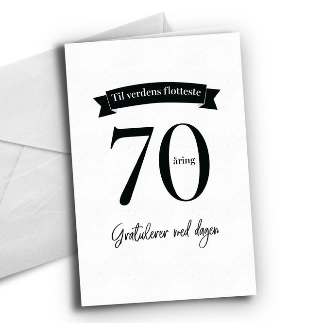 Hovedbilde 70 åring - Bursdagskort