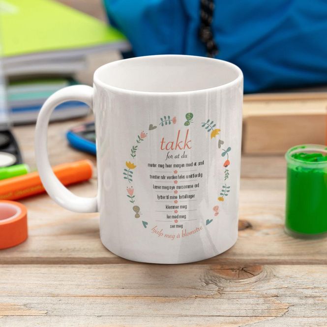 Hovedbilde Kopp Takk for at - blomstre