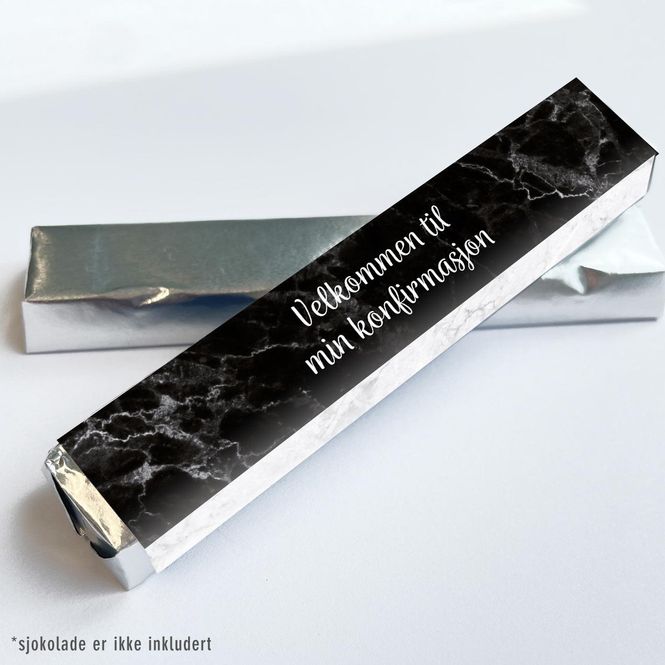Hovedbilde Kinder omslag: Konfirmasjon Marmor svart