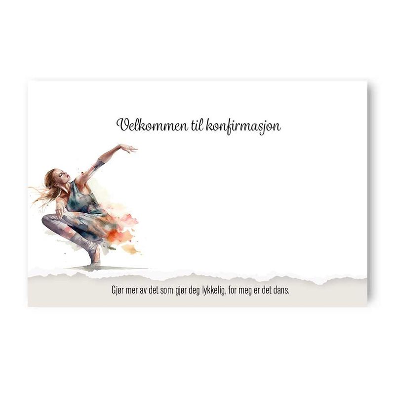 Dans - Enkle Bordkort 20stk