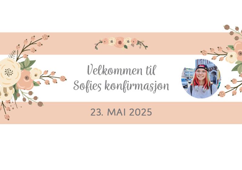 Kinder omslag konfirmasjon med personlig bilde/tekst 