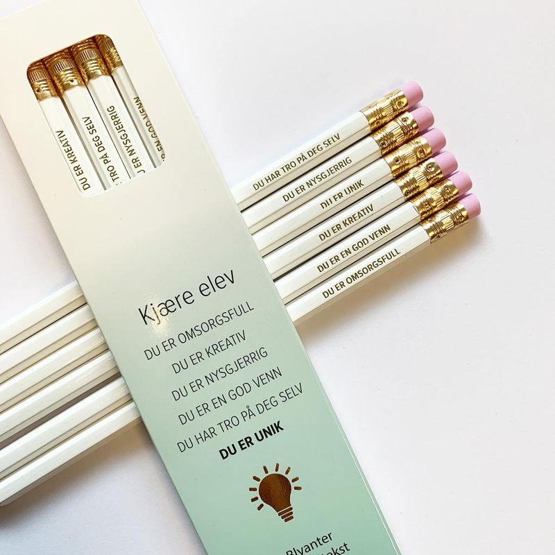 Elev beskrivelse - Blyanter med tekst