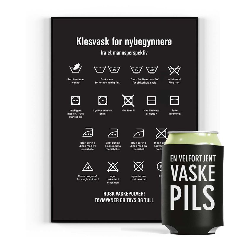 PAKKEPRIS Klesvask fra et mannsperspektiv og bokskjøler