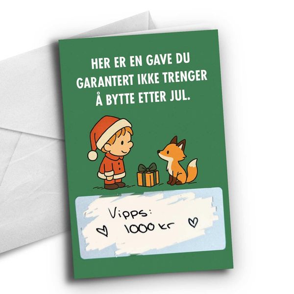 Hovedbilde Gutten og reven- julekort med skrapefelt