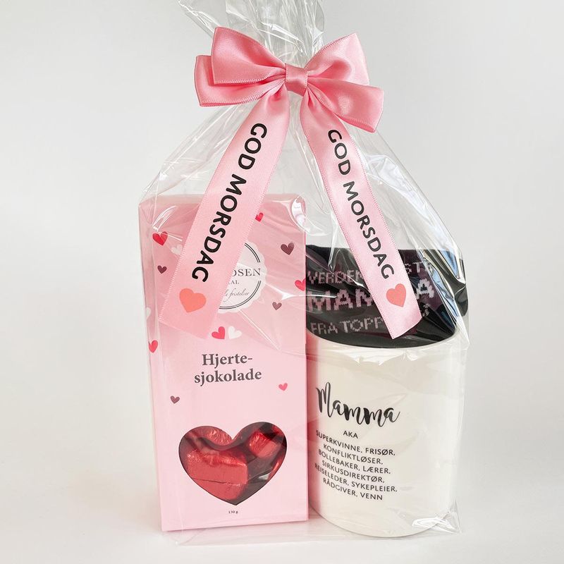 Mamma aka med sjokoladehjerter