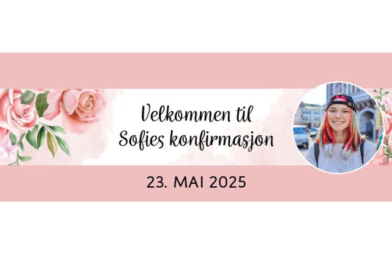 Kinder omslag konfirmasjon med personlig bilde/tekst 