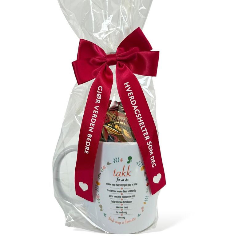 Gavepakke blomstre kopp med trøfler