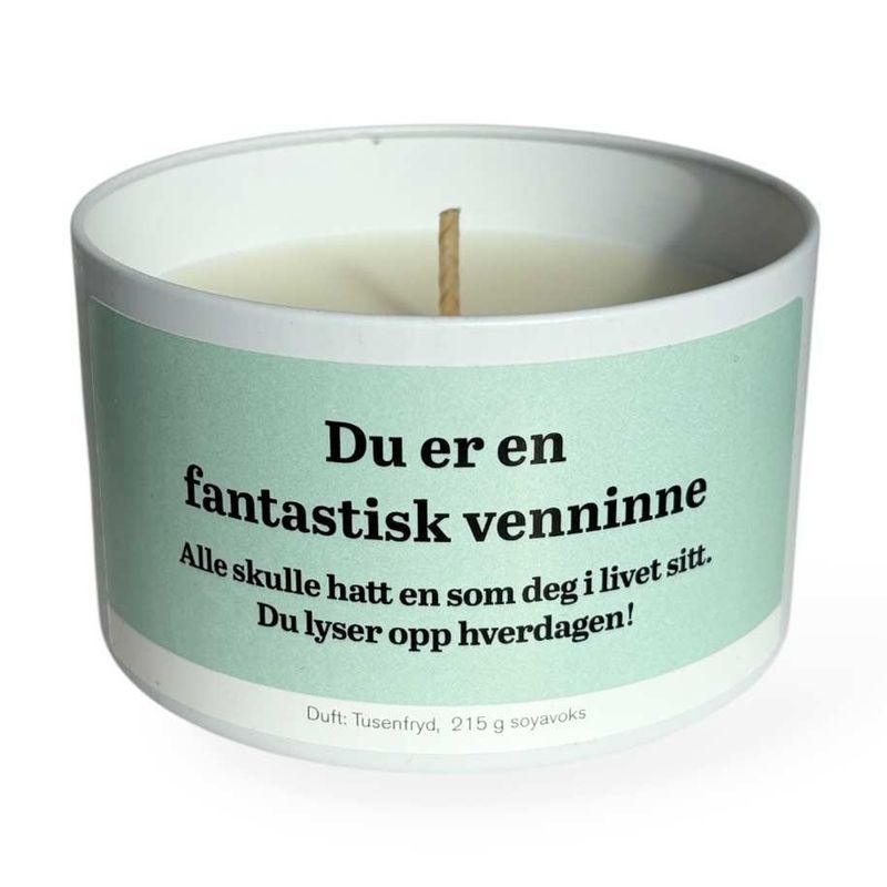 Duftlys - Fantastisk venninne (mint)