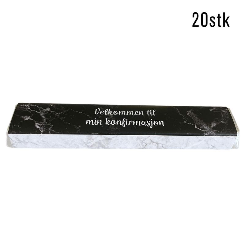 Kinder omslag: Konfirmasjon Marmor svart