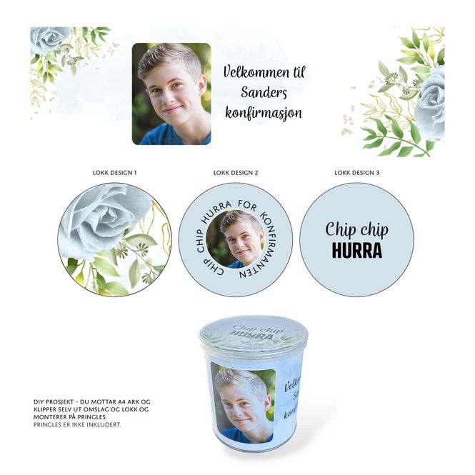 Hovedbilde Pringles omslag blå roser