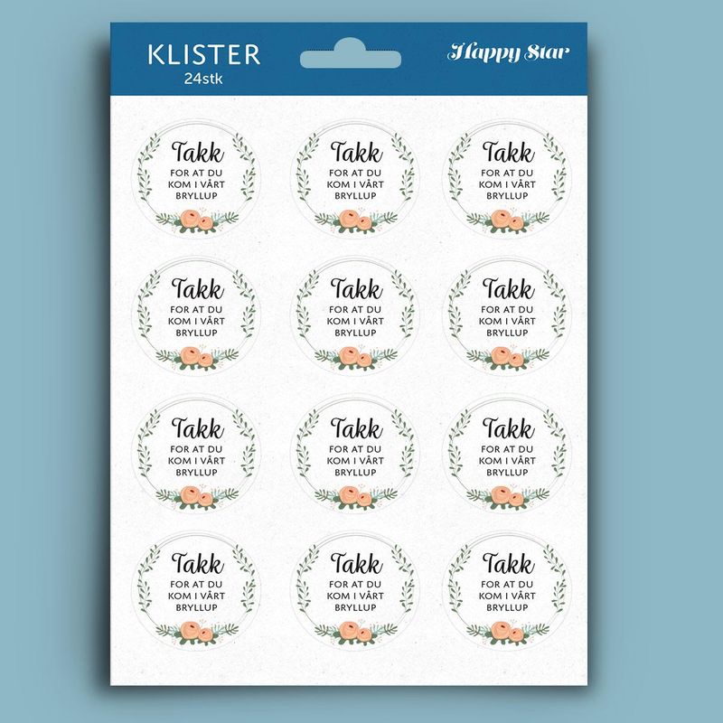 Klister 24stk - Bryllup