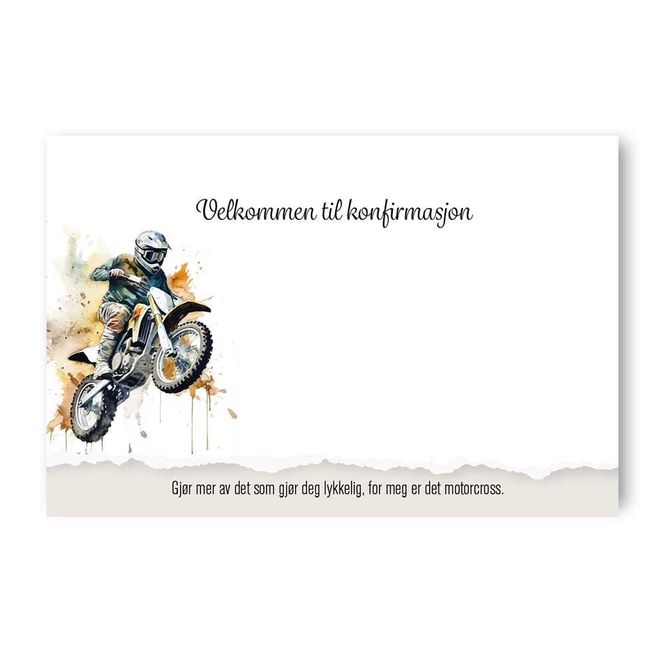 Hovedbilde Motorcross - Enkle Bordkort 20stk