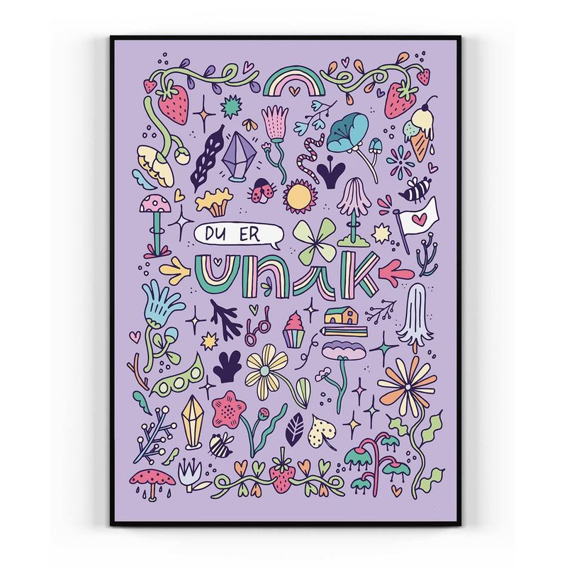 Du er unik - 21x30cm