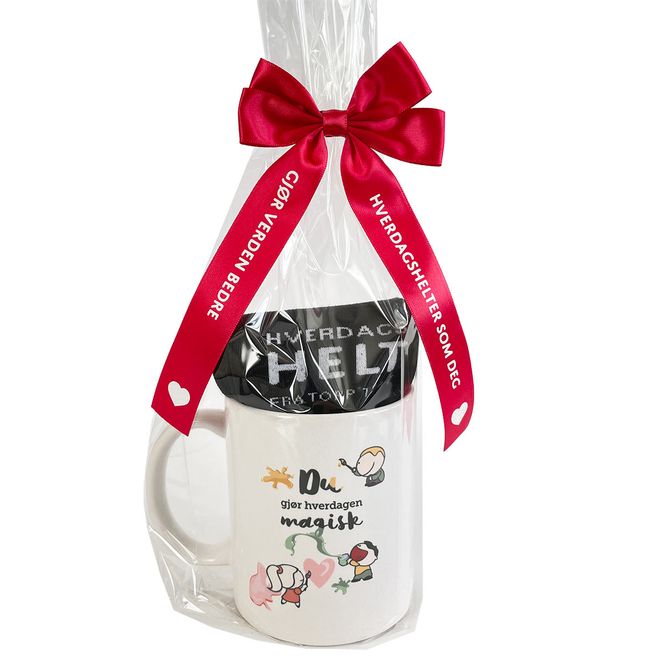 Hovedbilde Gavepakke Hverdagshelt - kopp og strømper