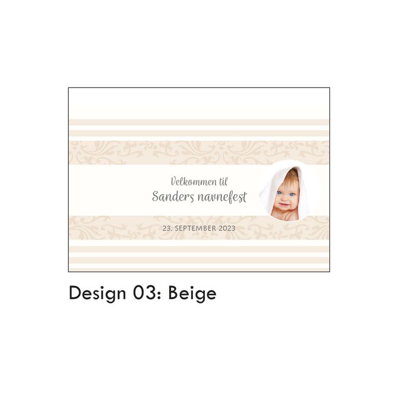 Kinder omslag dåp/navnefest med personlig bilde/tekst 