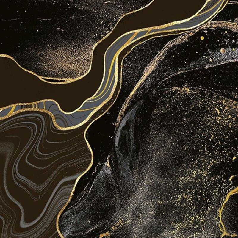 Lunsjserviett: Marble Svart