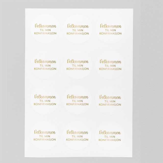 Hovedbilde Klister 24stk - Velkommen til min konfirmasjon ...
