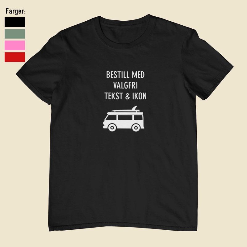Din tekst på t-skjorte