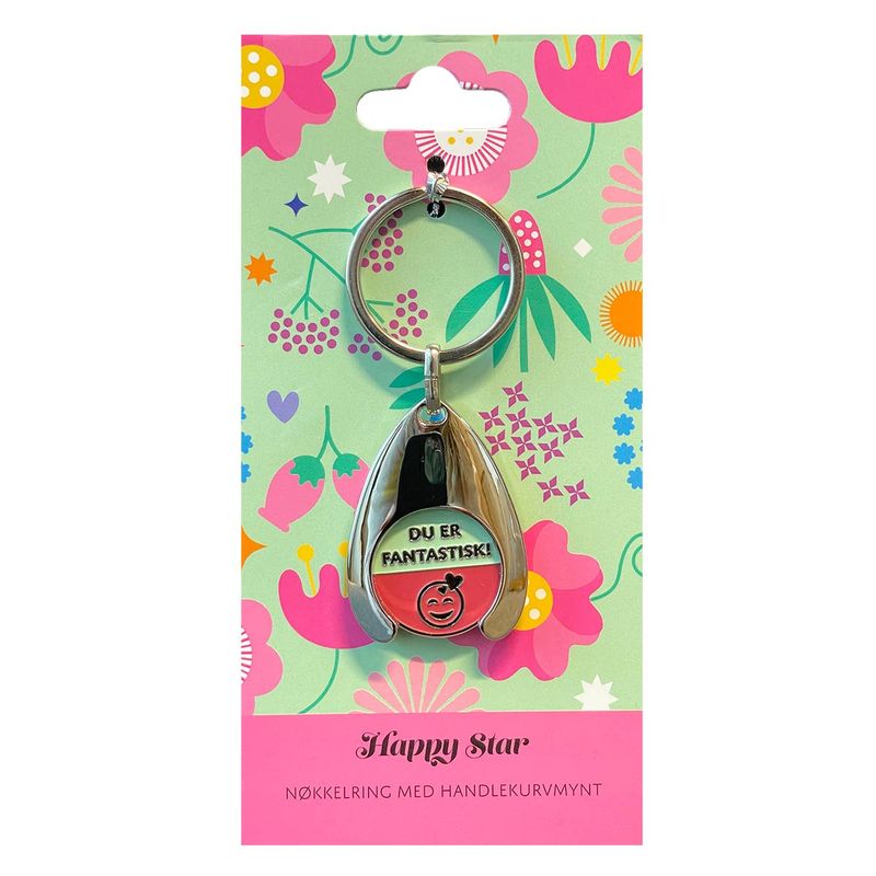 Nøkkelring med handlekurvmynt